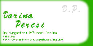 dorina percsi business card